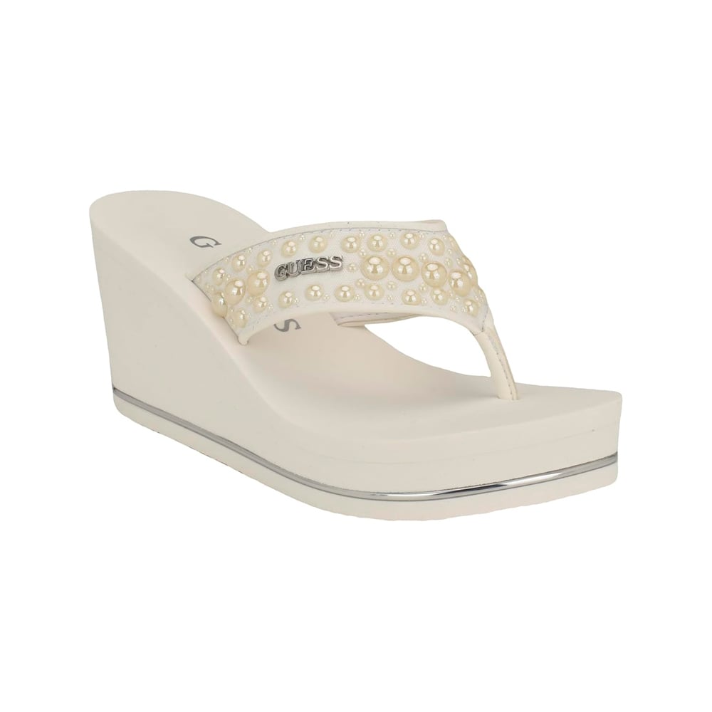 SANDALIA GUESS DAMA SILUS WHITE TALLA 5 - 1