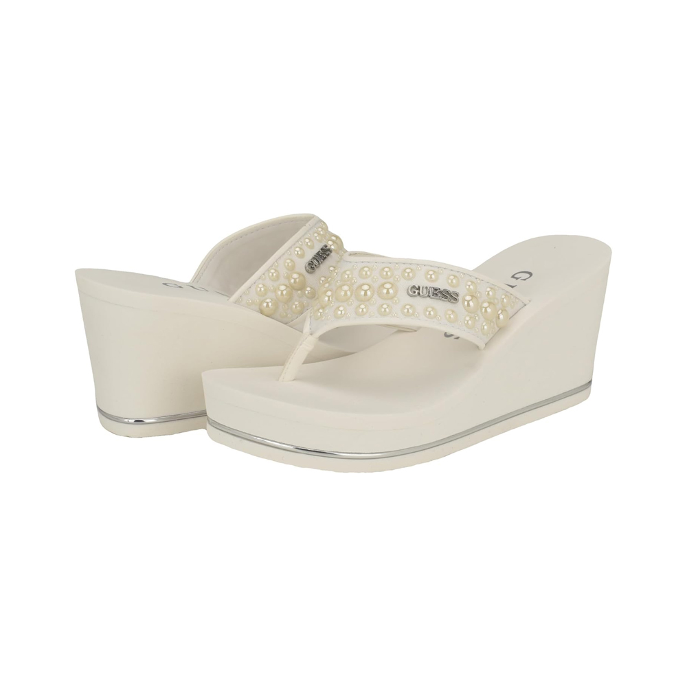 SANDALIA GUESS DAMA SILUS WHITE TALLA 5 - 6