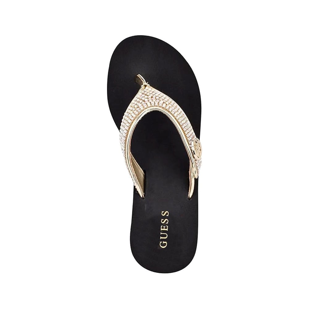 SANDALIA GUESS SARRALY DAMA GOLD TALLA 7 - 5