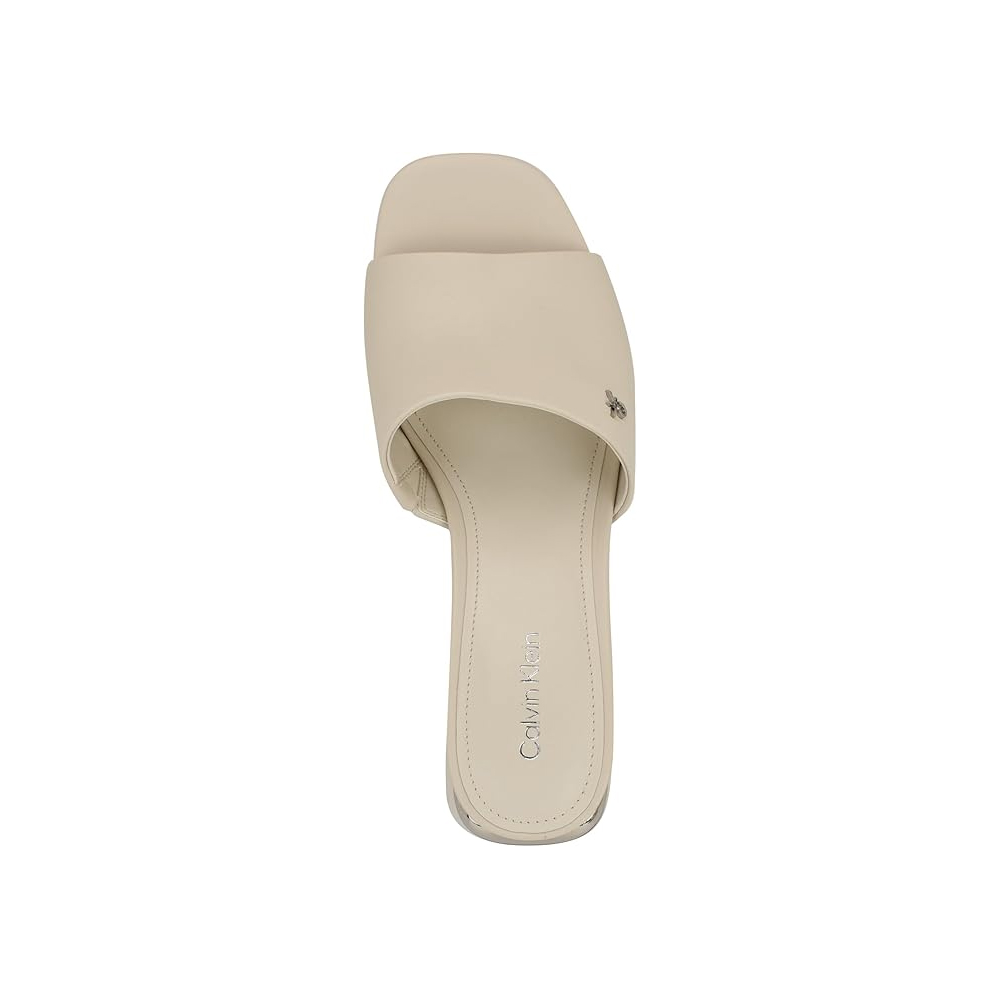 SANDALIA CALVIN KLEIN DAMA ROWENA HEELED IVORY TALLA 6 - 4