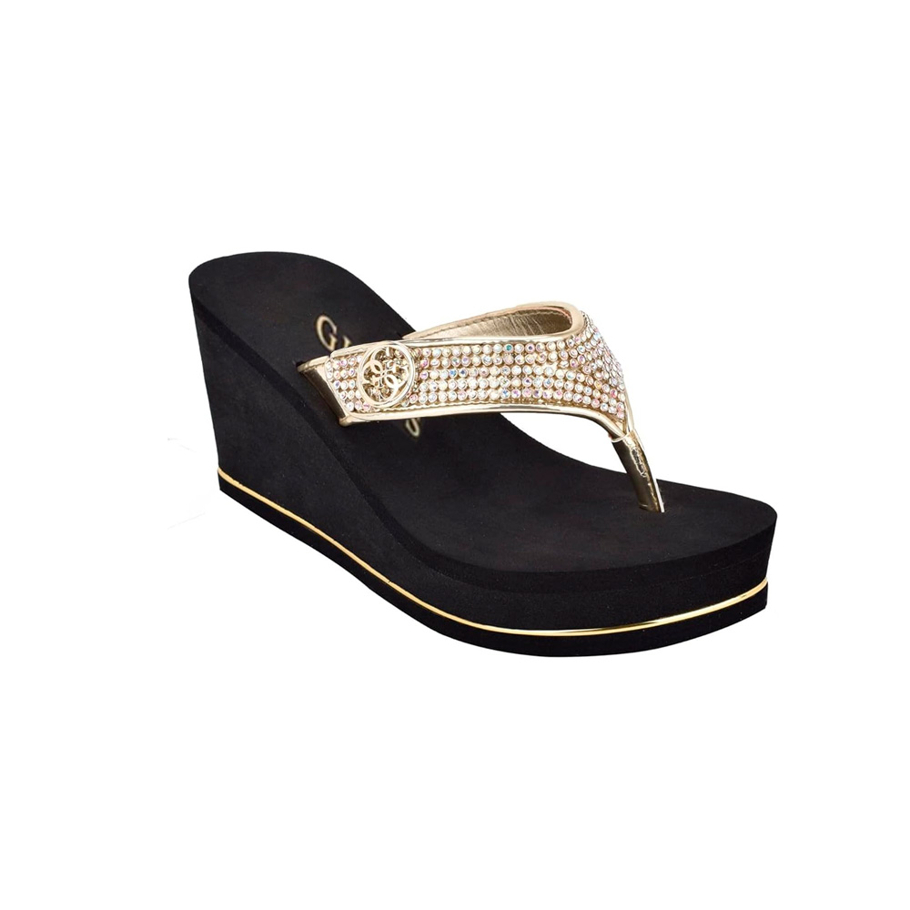 SANDALIA GUESS SARRALY DAMA GOLD TALLA 6 - 1