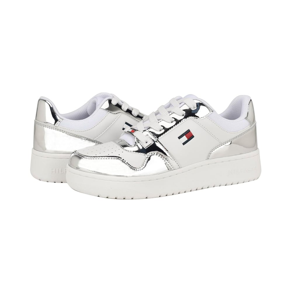 ZAPATILLA TOMMY HILFIGER DAMA TWIGYE WHITE SILVER TALLA 5 5 - 6