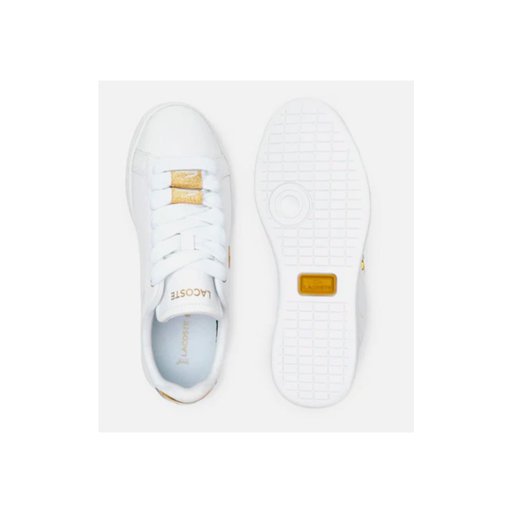ZAPATILLA LACOSTE DAMA CARNABY WHITE GOLD TALLA 5 - 4