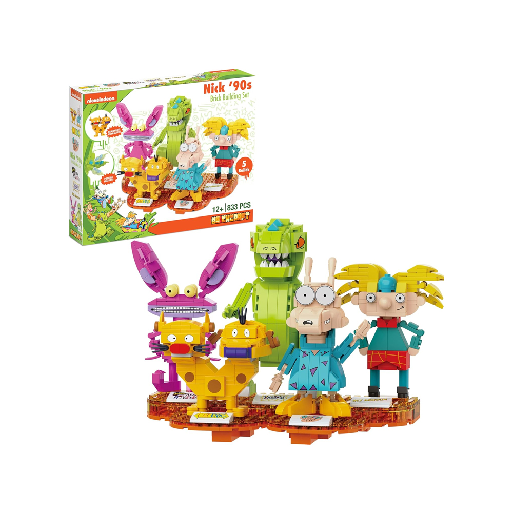 BRICKCRAFT NICKELODEON 90S BRICK BUILDING SET 833 PIEZAS - 1