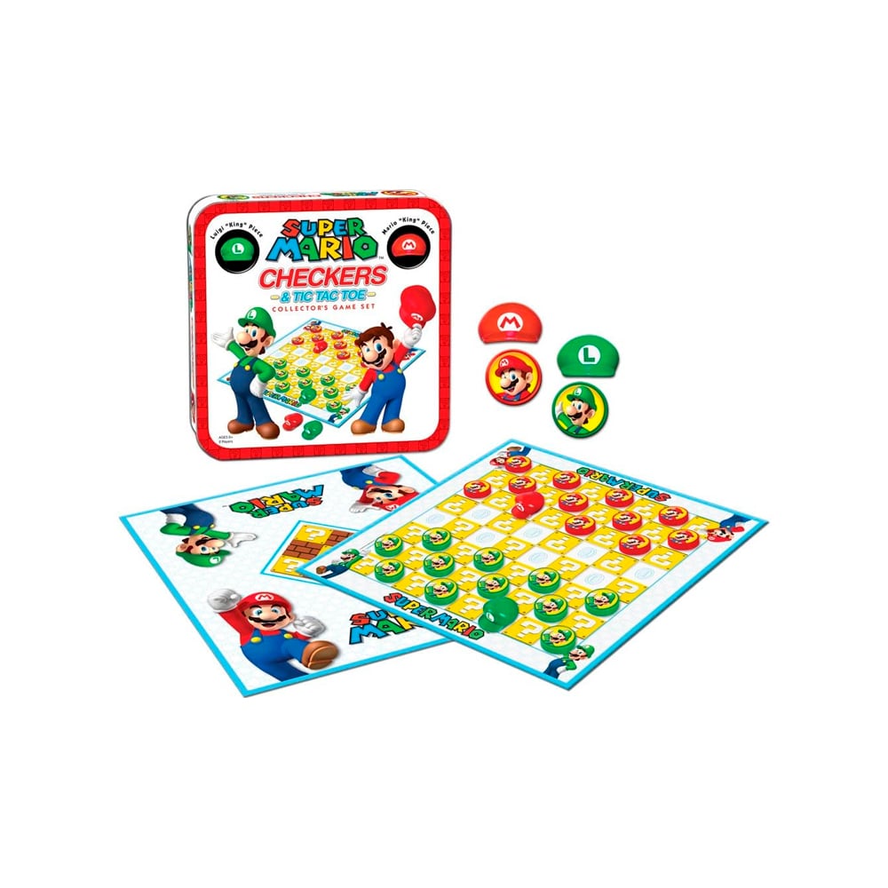 SUPER MARIO CHECKERS TIC TAC TOE COLLECTORS GAME SET - 1
