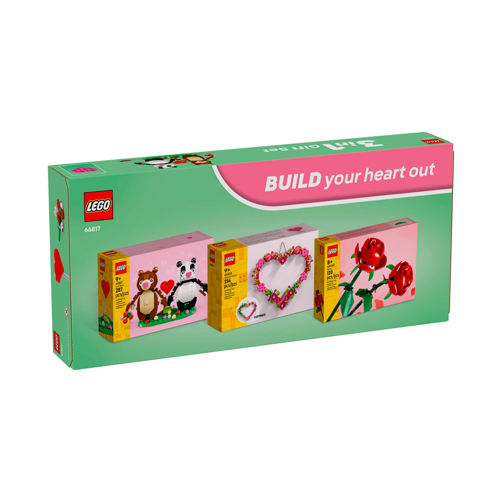 LEGO 3 IN 1 VALENTINES HEART AND FLOWER GIFT SET 66817 - 4