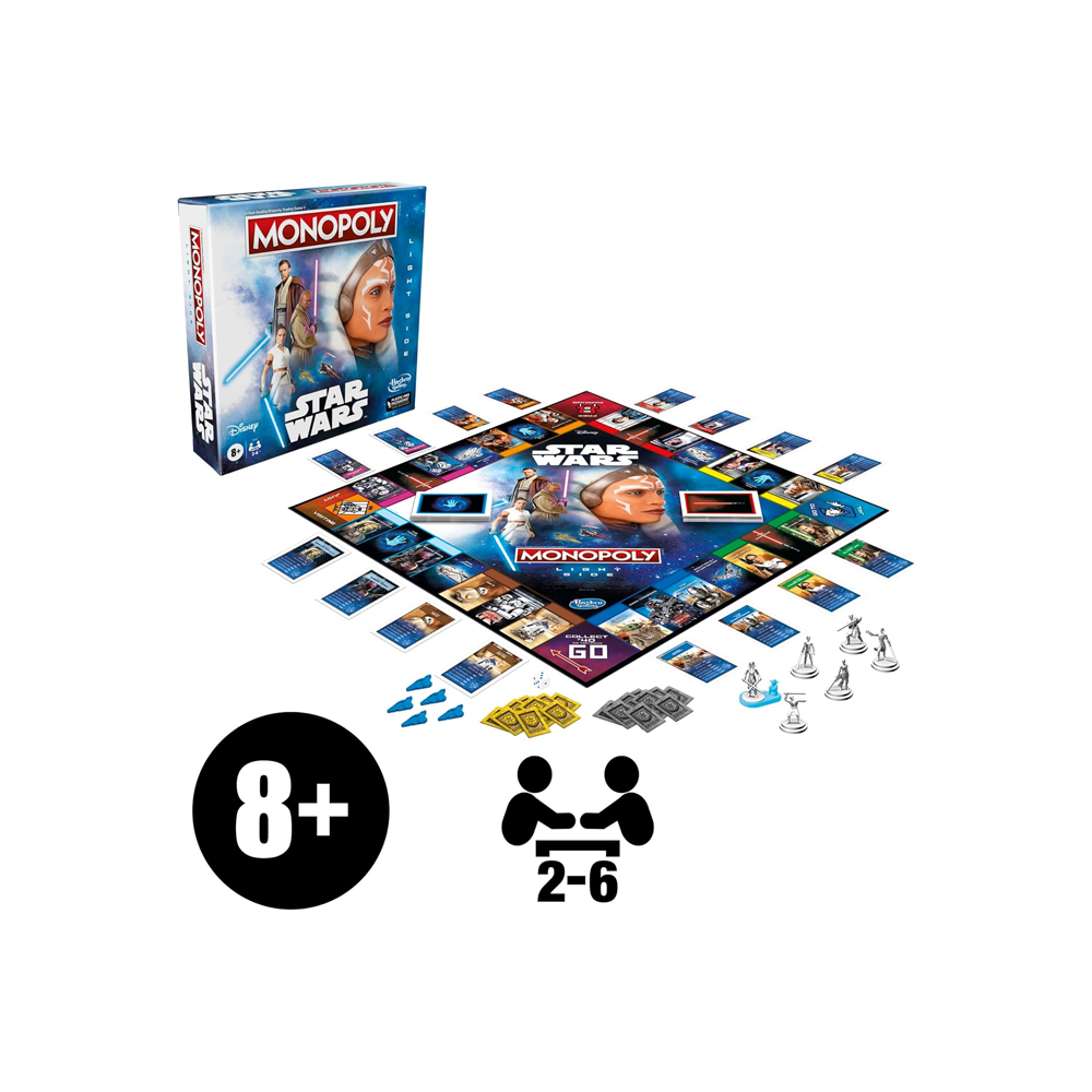 MONOPOLY HASBRO STAR WARS LIGHT SIDE EXCLUSIVO USA - 2