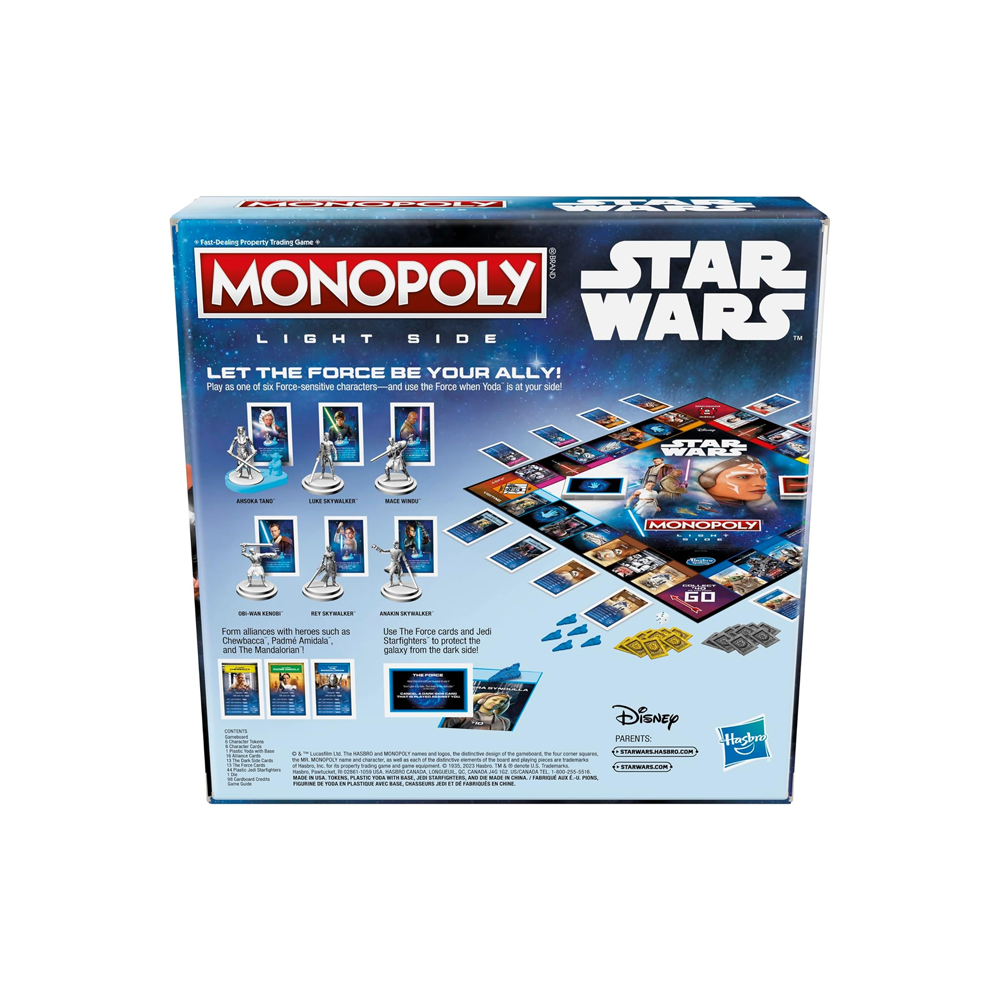 MONOPOLY HASBRO STAR WARS LIGHT SIDE EXCLUSIVO USA - 6