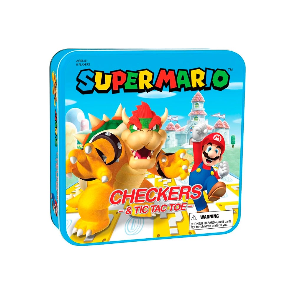 USAOPOLY JUEGO DE DAMAS Y TRES EN RAYA SUPER MARIO - 1