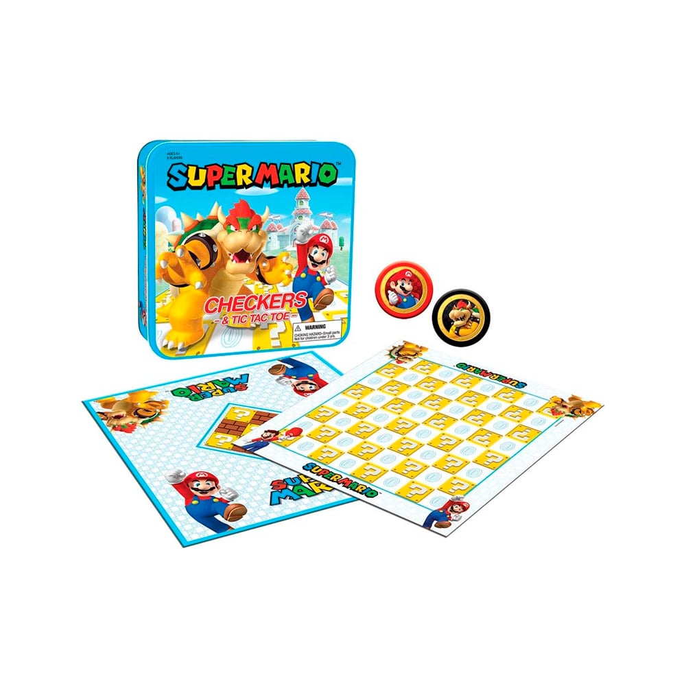 USAOPOLY JUEGO DE DAMAS Y TRES EN RAYA SUPER MARIO - 2