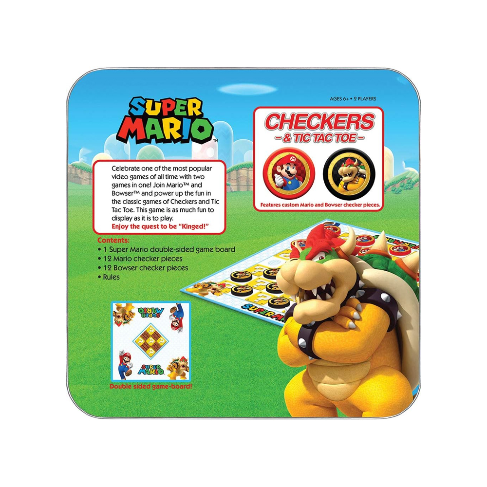 USAOPOLY JUEGO DE DAMAS Y TRES EN RAYA SUPER MARIO - 6