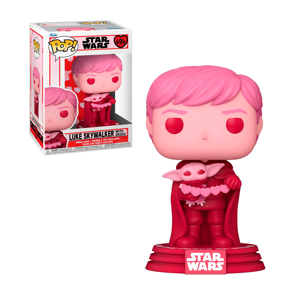 FUNKO POP 494 STAR WARS VALENTINES LUKE SKYWALKER GROGU - 1
