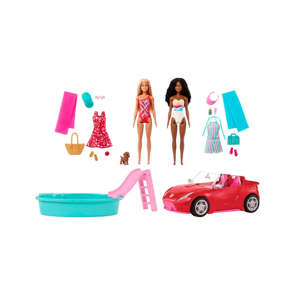 BARBIE SET COCHE PISCINA Y ACCESORIOS EXCLUSIVO USA - 2