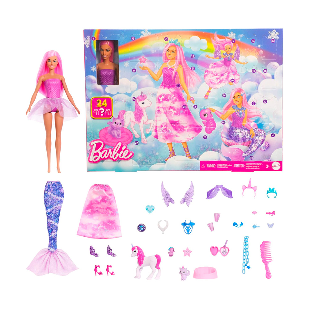 BARBIE ADVENT CALENDAR WITH FASHION DOLL SURPRISE - 1