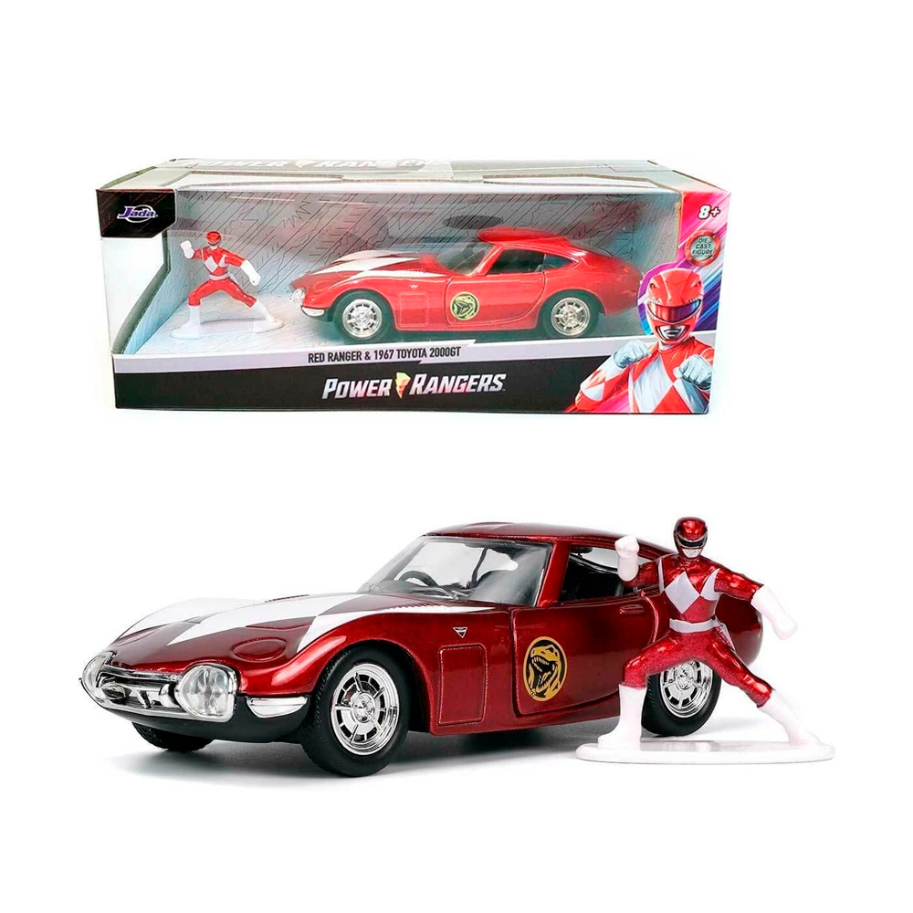 JADA TOY MMPR 2000 TOYOTA GT 1 32 VEHICLE WITH RED RANGER - 1