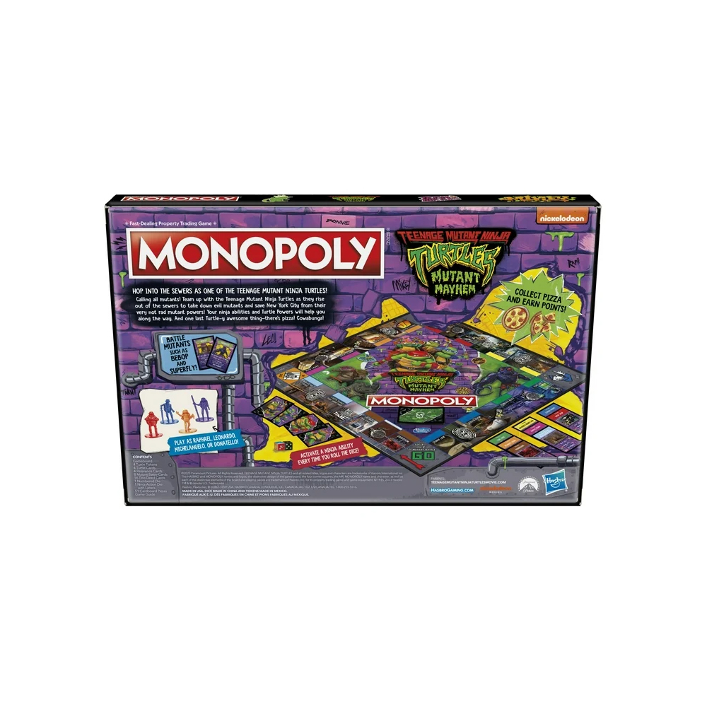 MONOPOLY TEENAGE MUTANT NINJA TURTLES MUTANT EXCLUSIVO USA - 6