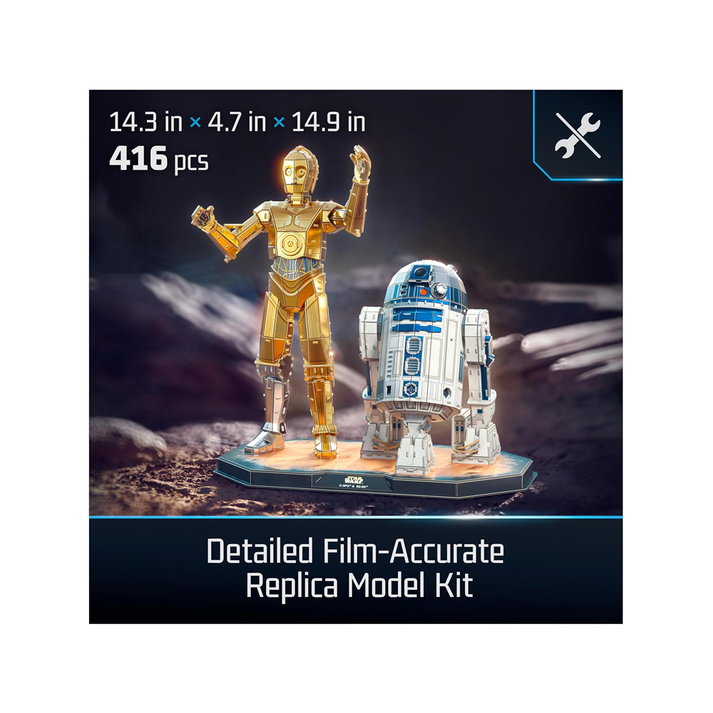 STAR WARS MODEL KIT 4D BUILD STAR WARS C3PO R2D2 - 2