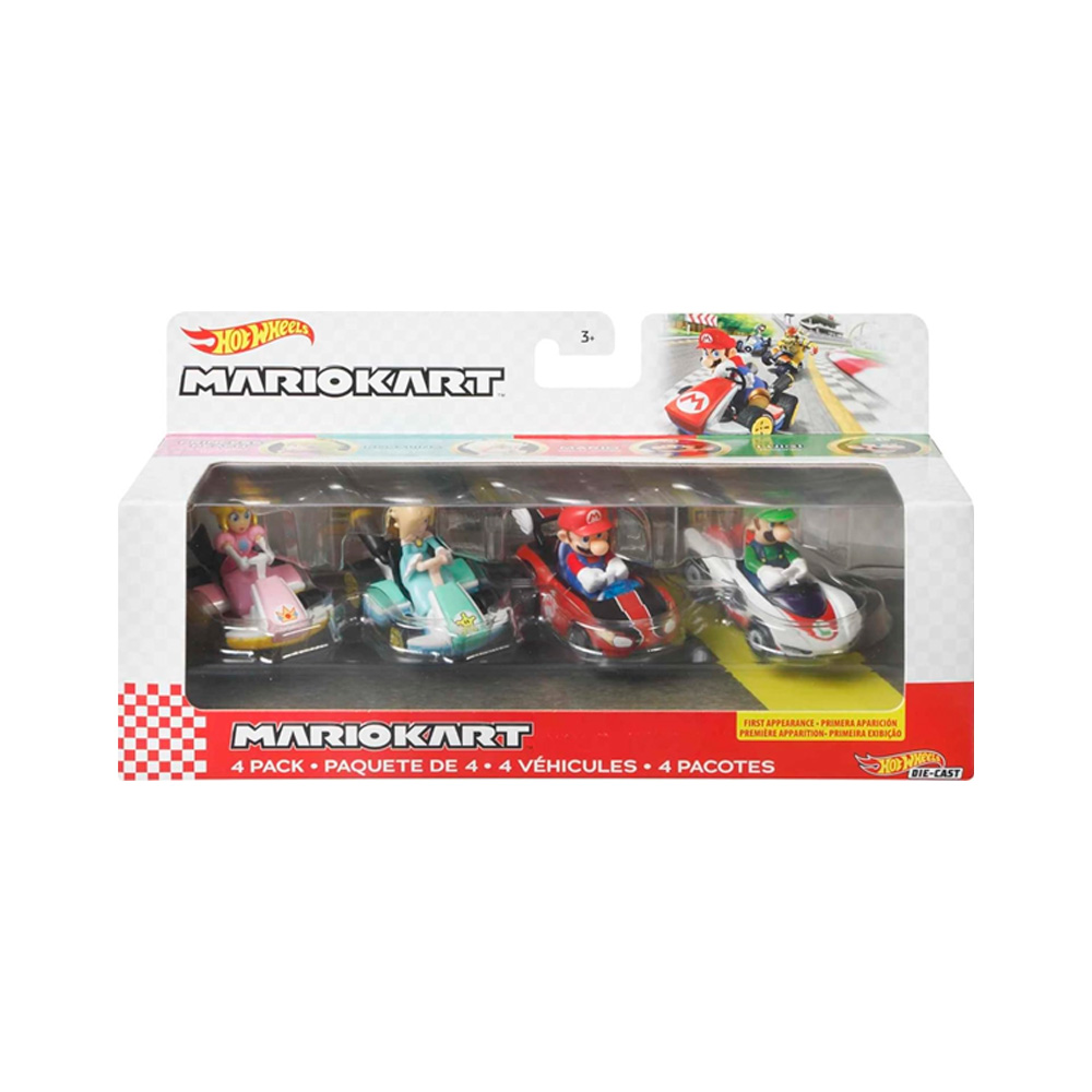 HOT WHEELS MARIO KART PACK 4 VEHICULOS MODELO B - 6
