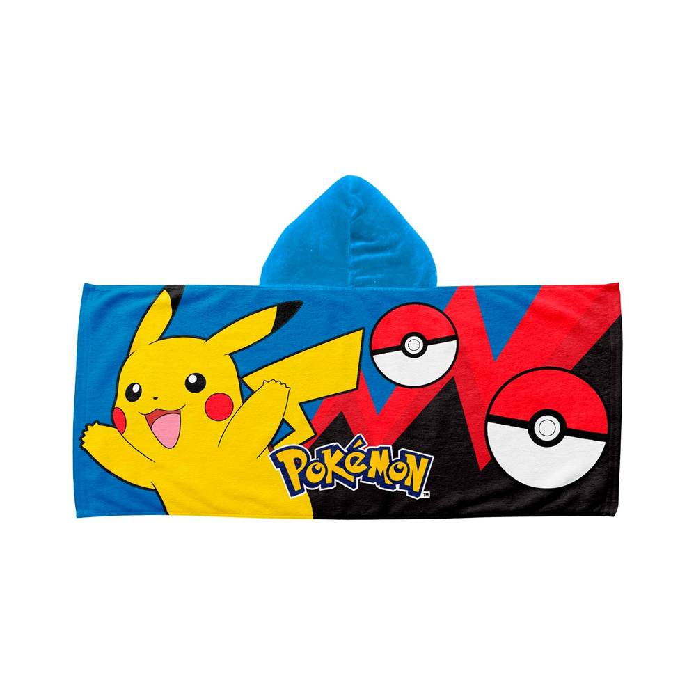 TOALLA PEQUEÑA CON CAPUCHA INFANTIL NORTHWEST POKEMON PIKA - 1
