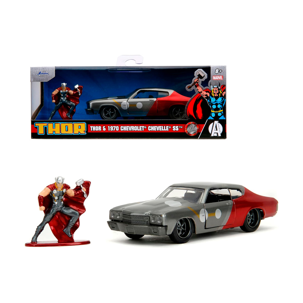 JADA TOYS THOR 1970 CHEVROLET CHEVELLE SS GRAY METALLIC - 1