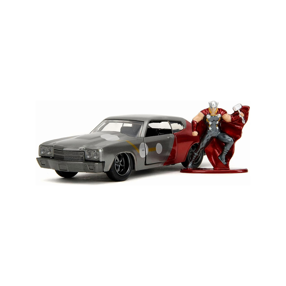 JADA TOYS THOR 1970 CHEVROLET CHEVELLE SS GRAY METALLIC - 2