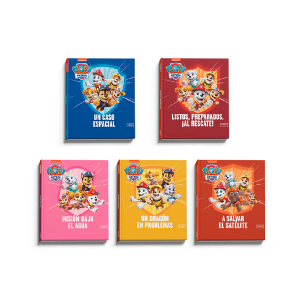 CAJA DE COLECCION DE 5 PERSONAJES PAW PATROL Y 5 LIBROS - 3