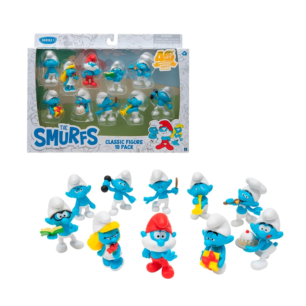 LOS PITUFOS EDICION 40 ANIVERSARIO CLASSIC PACK 10 UNIDADES - 1