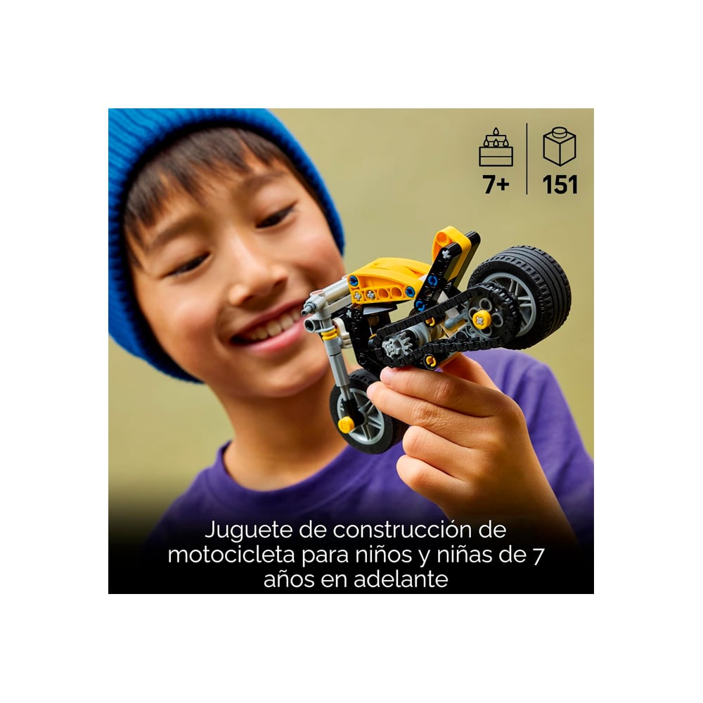 LEGO TECHNIC YELLOW MOTORCYCLE 42225 - 2