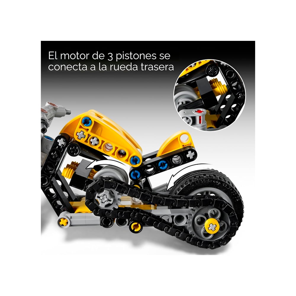 LEGO TECHNIC YELLOW MOTORCYCLE 42225 - 4