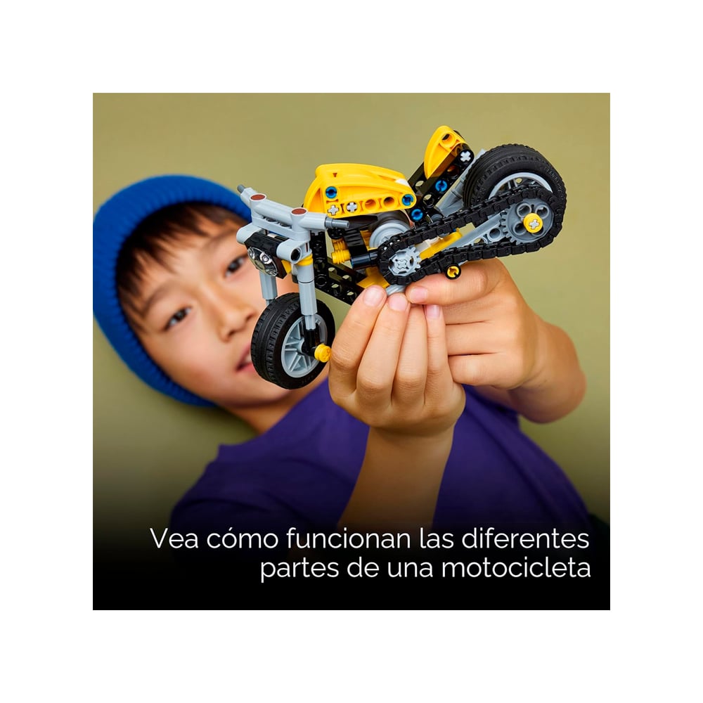 LEGO TECHNIC YELLOW MOTORCYCLE 42225 - 5