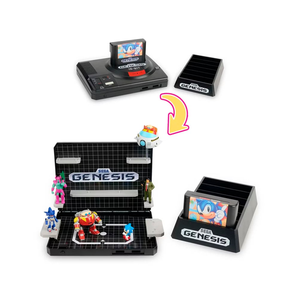 SEGA GENESIS DISPLAY CONSOLE SUPERVILLAIN BOSS BUNDLE SONIC - 1
