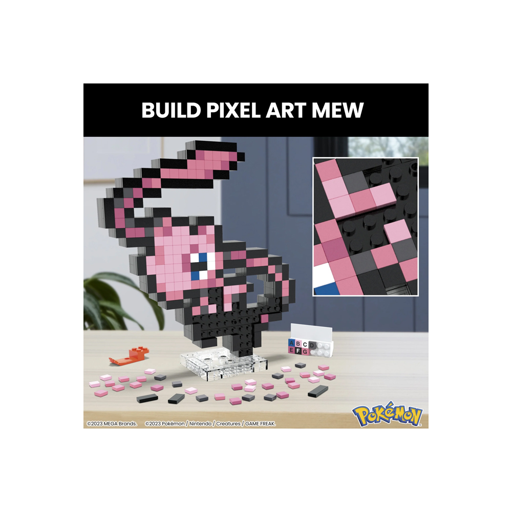 MEGA BLOKS POKEMON MEW PIXEL ART 434 PIEZAS - 2