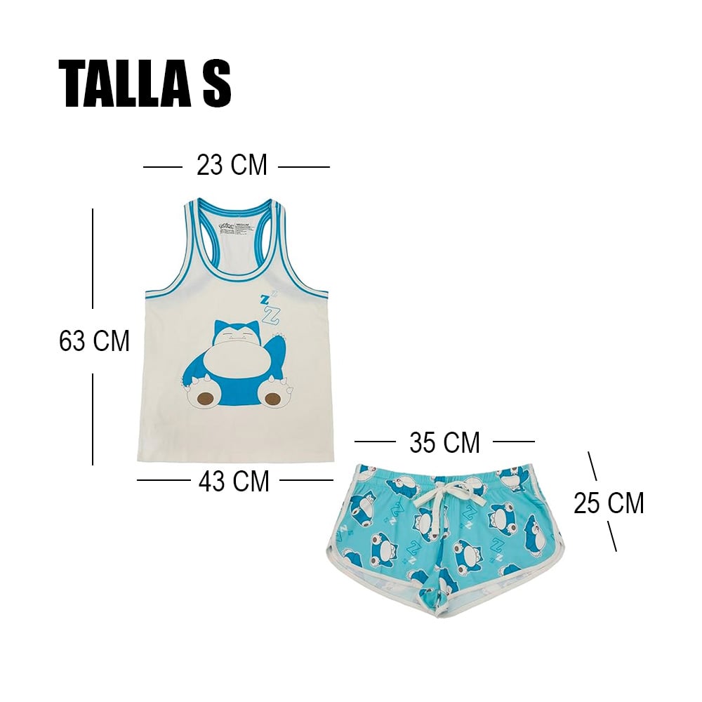 POKEMON CONJUNTO PIJAMA 2 PIEZAS MUJER SNORLAX TALLA S - 2