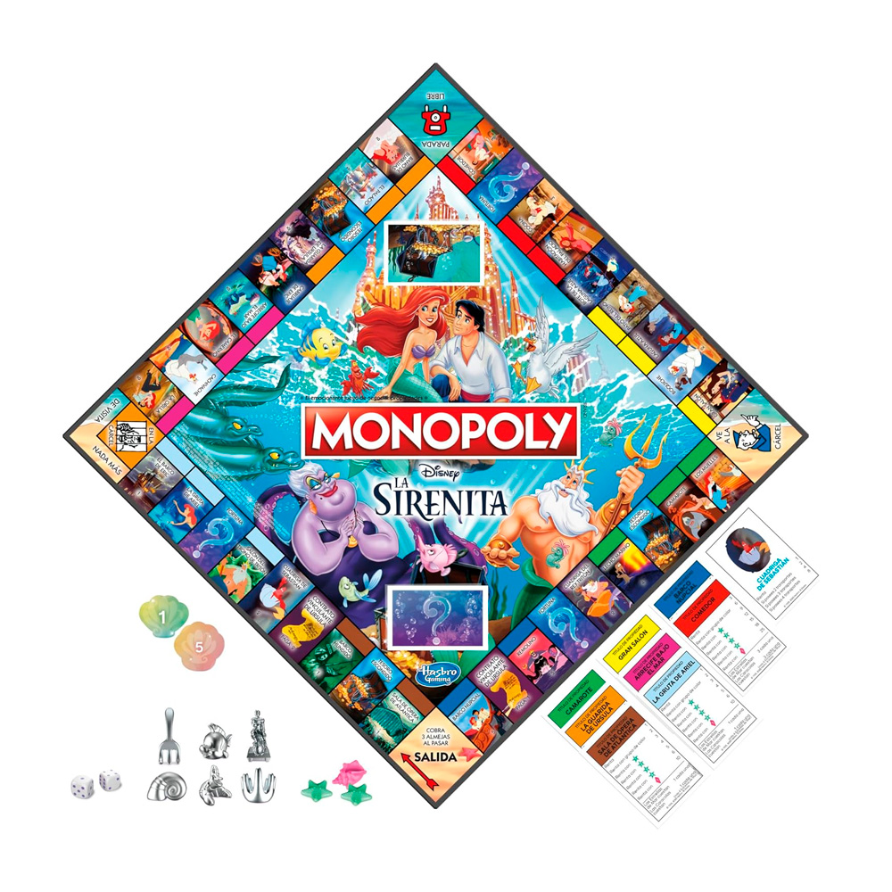 MONOPOLIO DISNEY LA SIRENITA USA IDIOMA INGLES - 6