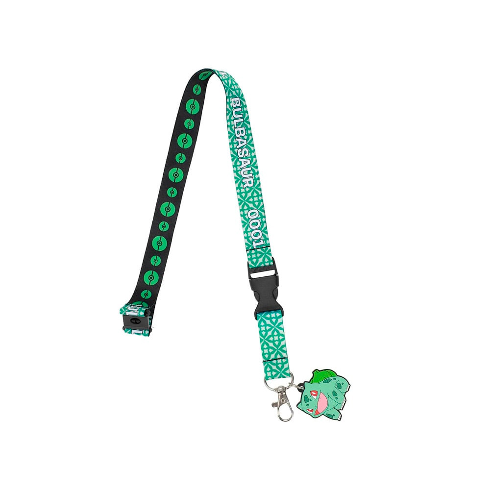 POKEMON BULBASAUR KANTO REGION LANYARD CON FUNDA - 1