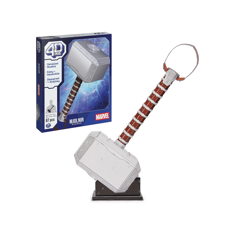 4D BUILD MARVEL MJOLNIR THOR HAMMER 3D PUZZLE - 1