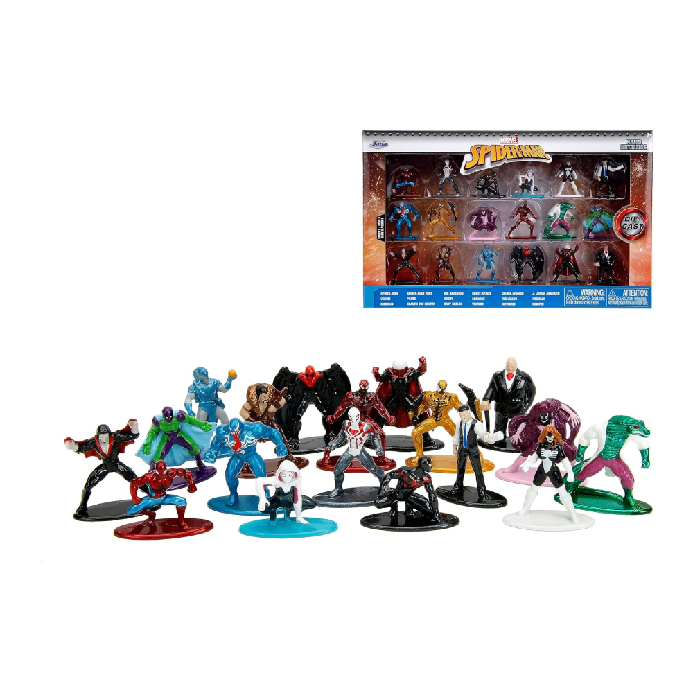 JADA TOYS MARVEL SPIDER MAN SET 18 FIGURAS MODELO B - 1