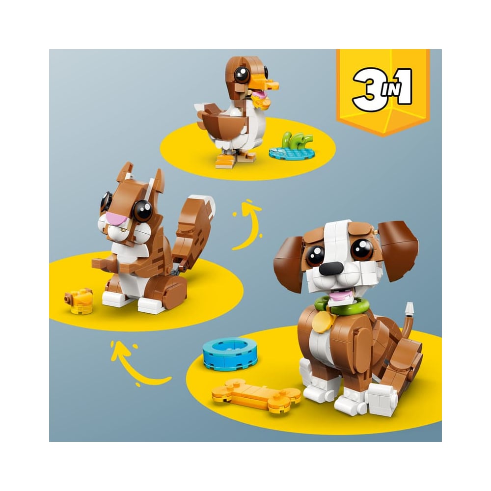 LEGO CREATOR 3 IN 1 CUTE ANIMALS PLAYFUL PUPPY DOG 31382 - 5