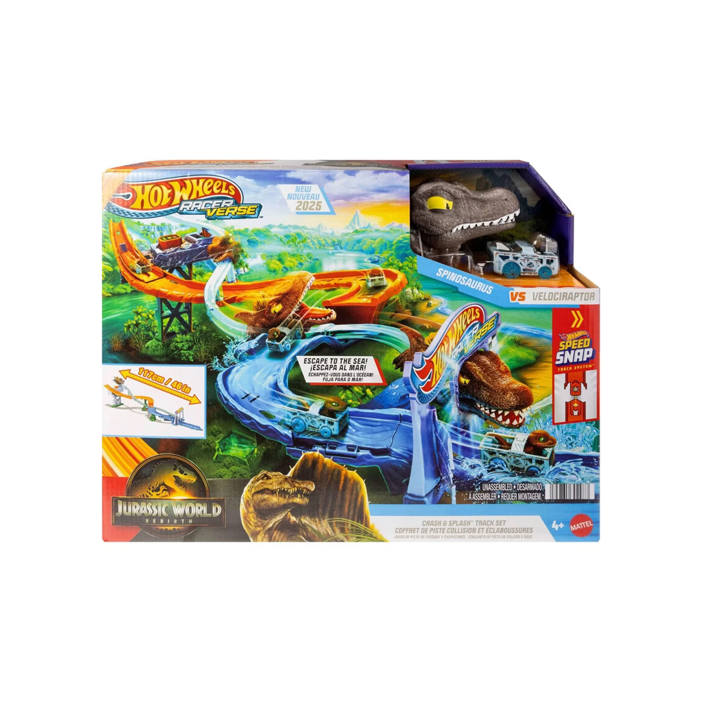 JURASSIC WORLD HOT WHEELS RACER VERSE REBIRTH TRACK SET - 6