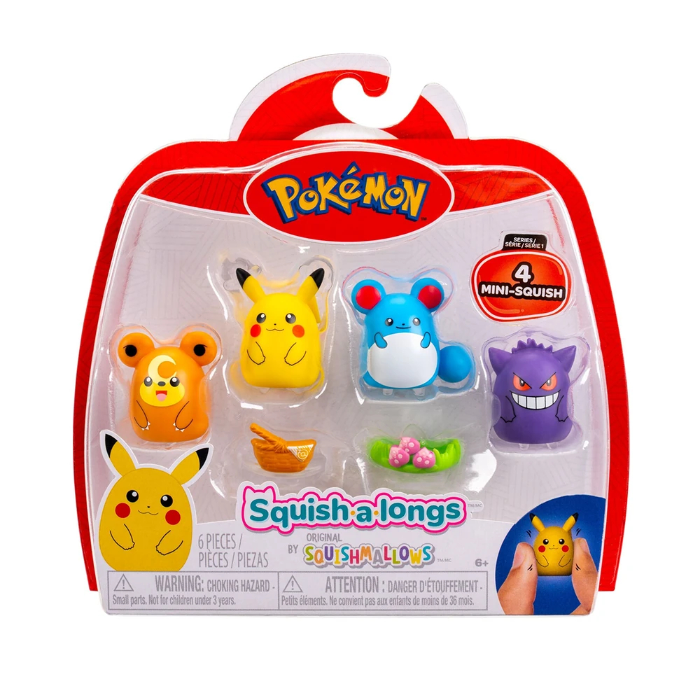 PAQUETE 4 MINI SQUISH POKEMON SQUISH A LONGS MODELO B - 5