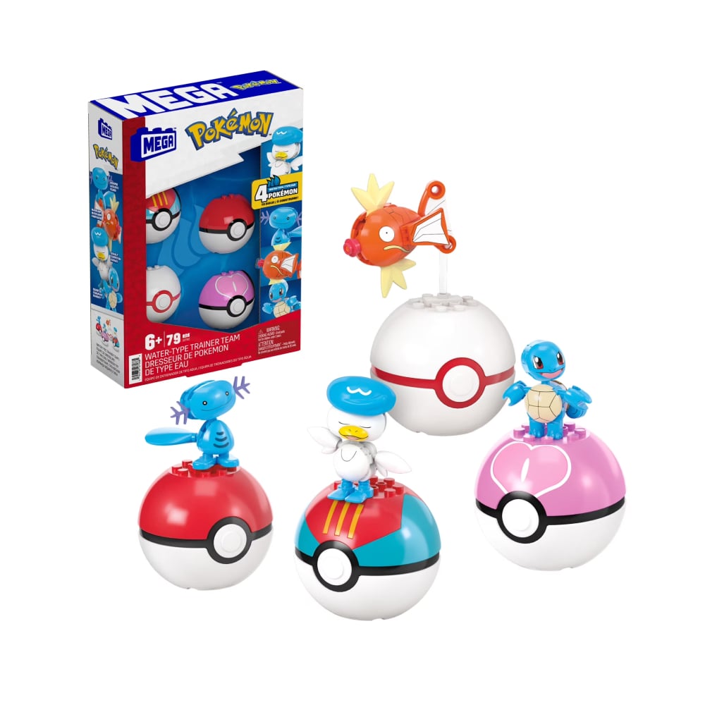 MEGA POKEMON FIGUAS ARMABLES SET WATER TYPE - 1