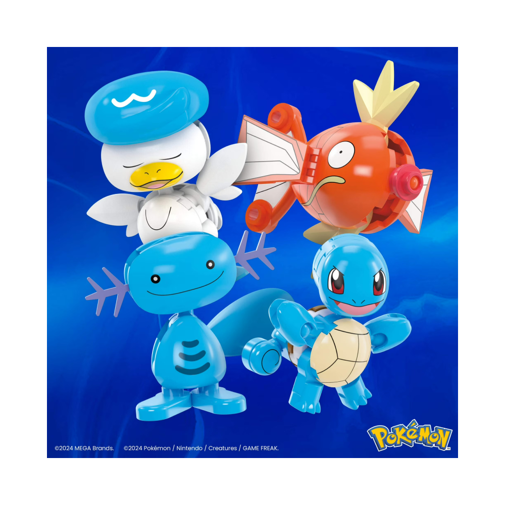MEGA POKEMON FIGUAS ARMABLES SET WATER TYPE - 3