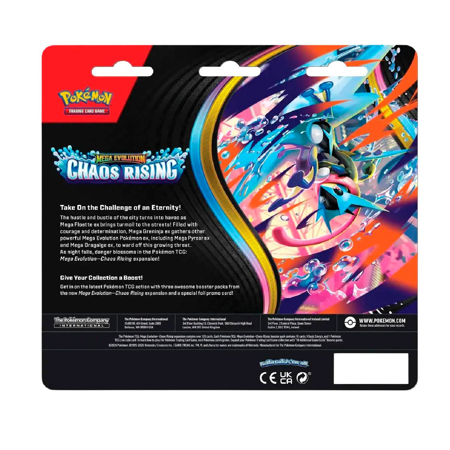 POKEMON TCG CHAOS RISING 3 PACK INGLES - 3