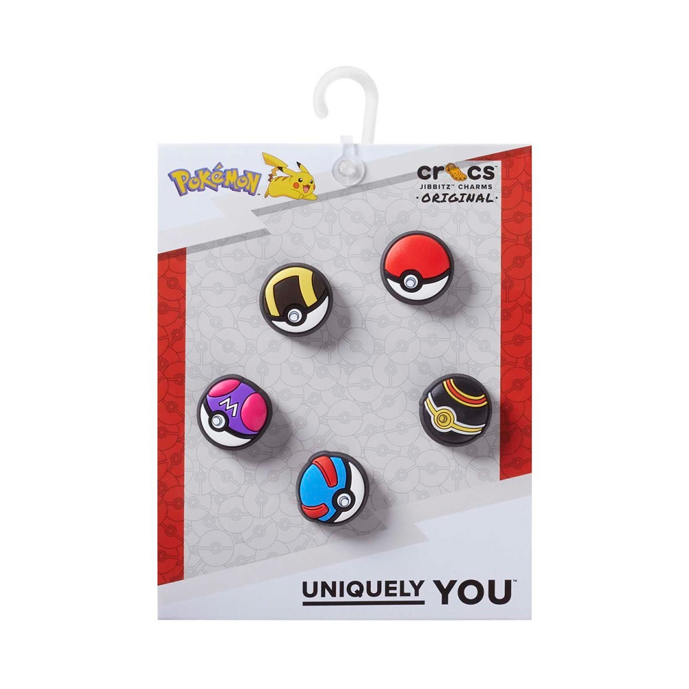 POKEMON JIBBITZ SHOE CHARMS BY CROCS 5 PACK POKEBALLS - 1
