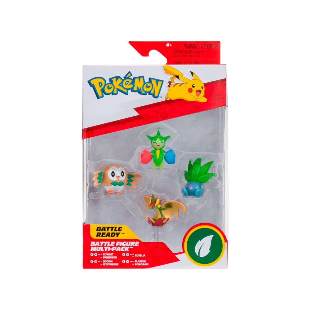 POKEMON JAZWARES PACK 4 UNIDADES TIPO PLANTA - 3