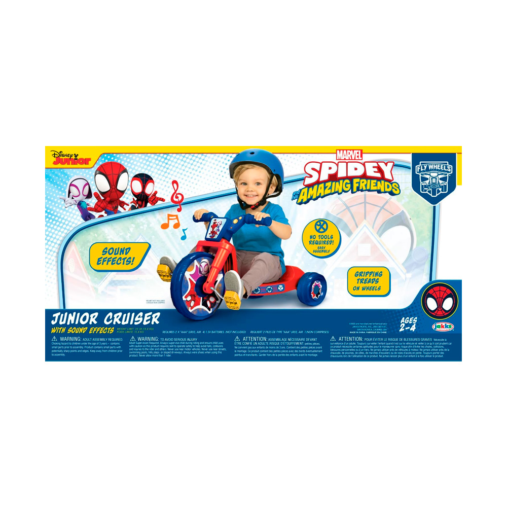 SPIDEY Y SUS AMIGOS TRICICLO PARA NIÑOS ELECTRONICO - 6