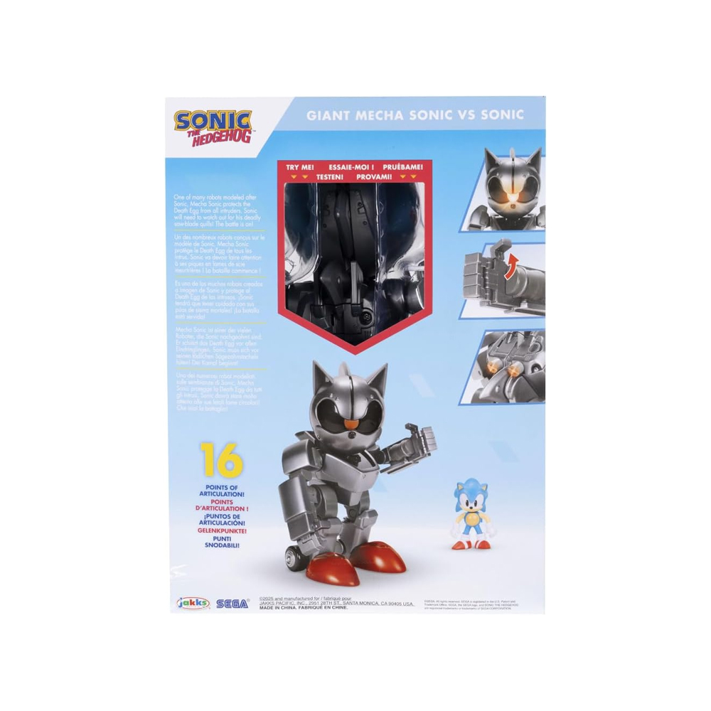 SONIC THE HEDGEHOG JAKKS PACIFIC GIANT MECHA SONIC - 6