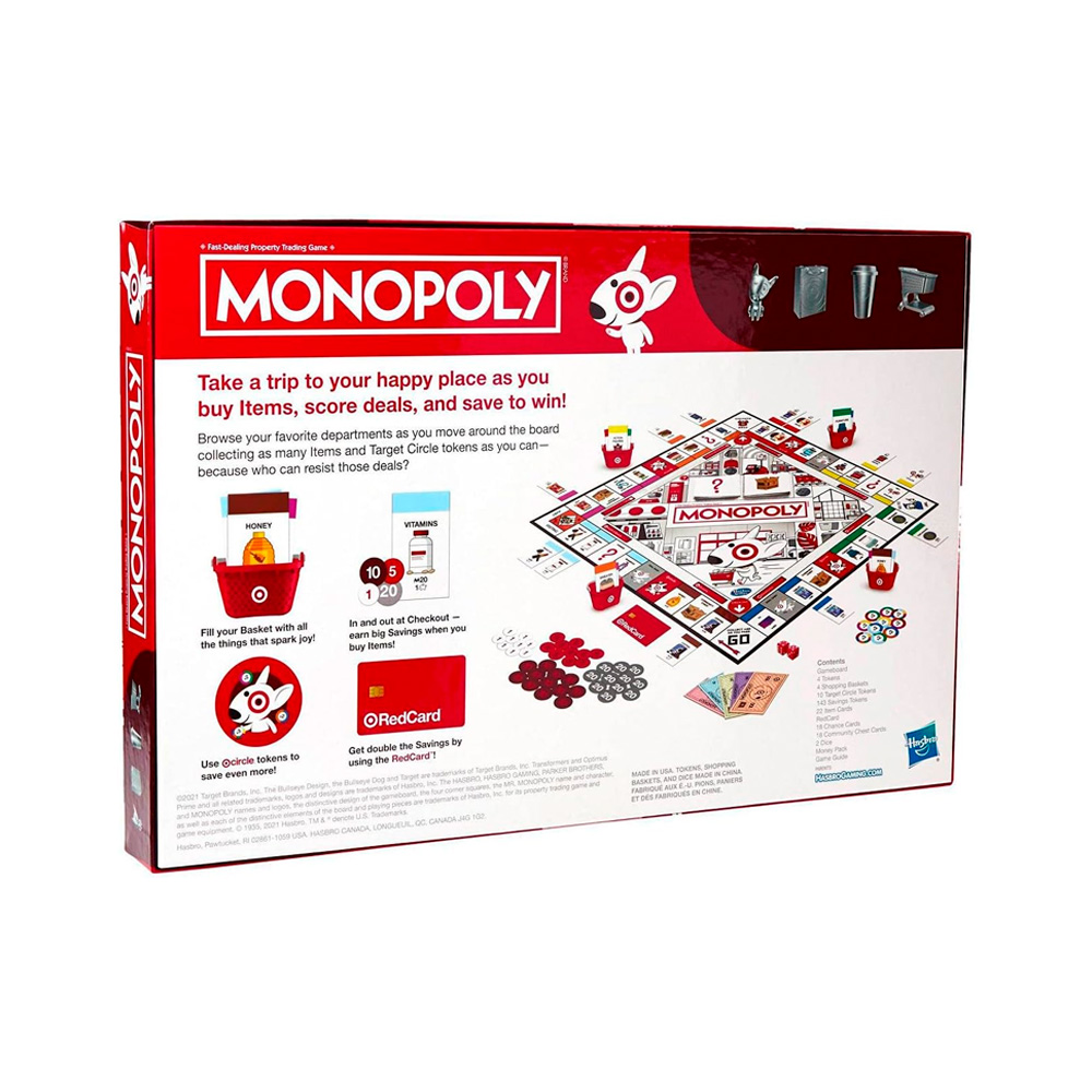 HASBRO MONOPOLY GAME TARGET EDITION BOARD GAME USA - 6