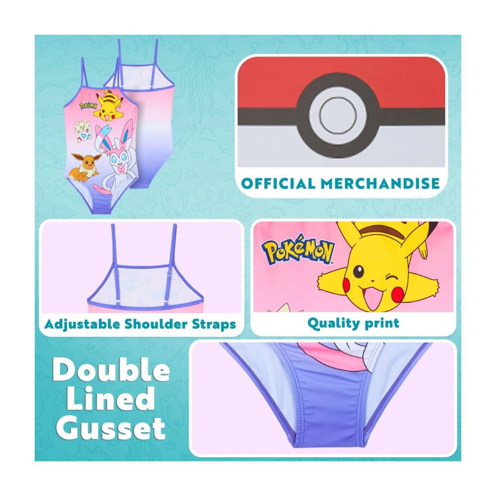 POKEMON ROPA DE BAÑO NIÑA SYLVEON TALLA 11 12 - 4