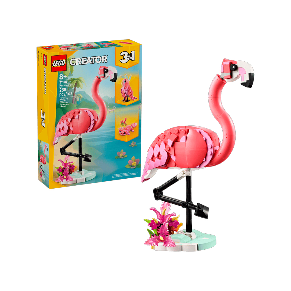 LEGO CREATOR 3 IN 1 WILD ANIMALS PINK FLAMINGO 31170 - 1